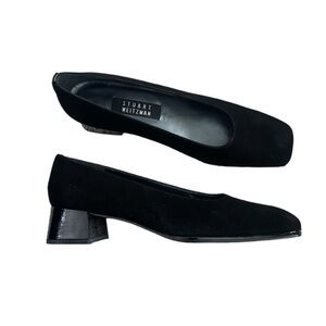 Stuart Weitzman Black Suede Pumps 10m